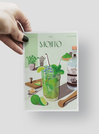 Carte Postale Cocktail - Mojito