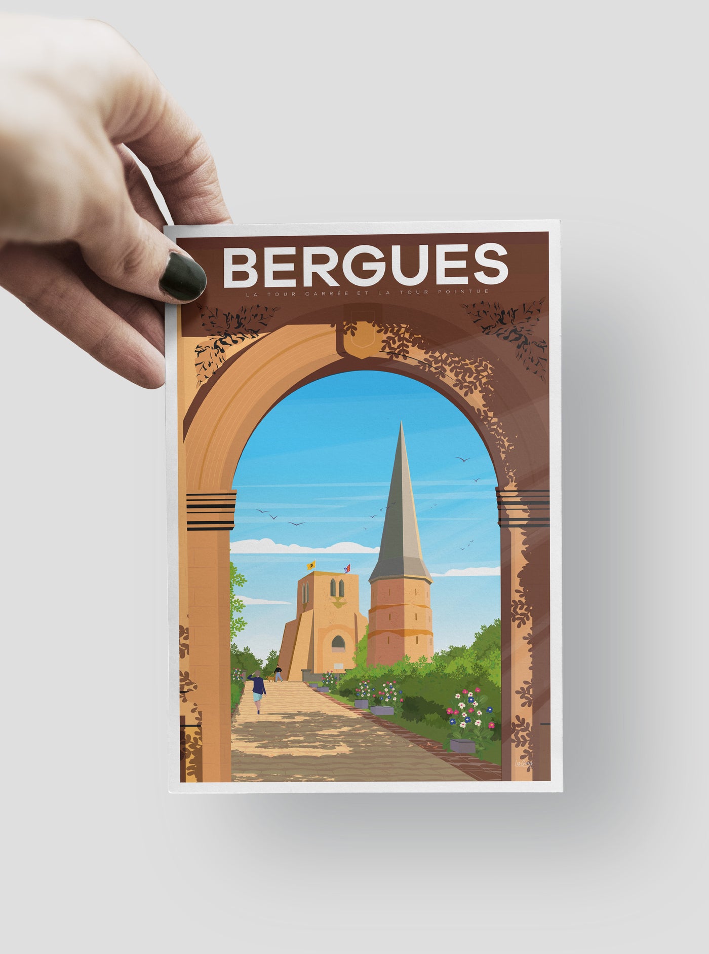 Carte Postale Bergues - Tours Carrée & Pointue