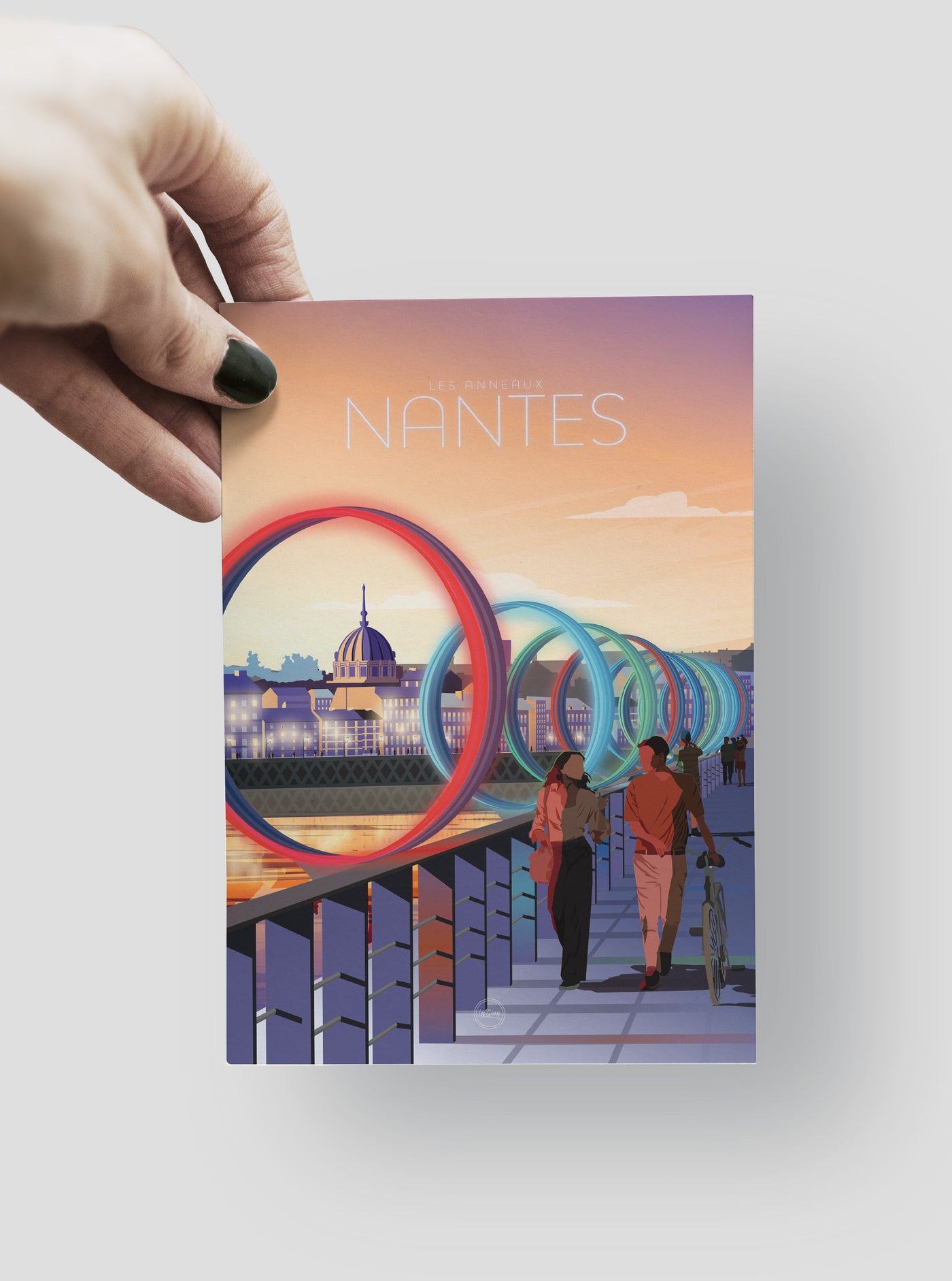 Carte Postale Nantes - Couché de Soleil