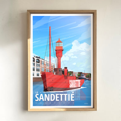 AFFICHE DUNKERQUE - LE SANDETTIÉ