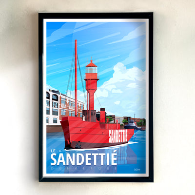 AFFICHE DUNKERQUE - LE SANDETTIÉ