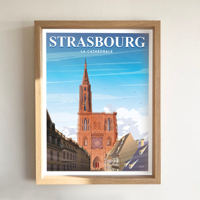 AFFICHE STRASBOURG - LA CATHÉDRALE