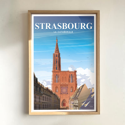 AFFICHE STRASBOURG - LA CATHÉDRALE