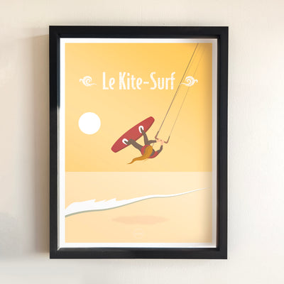 AFFICHE LE KITE-SURF