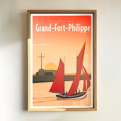 AFFICHE GRAND-FORT-PHILIPPE - LE CALVAIRE DES MARINS