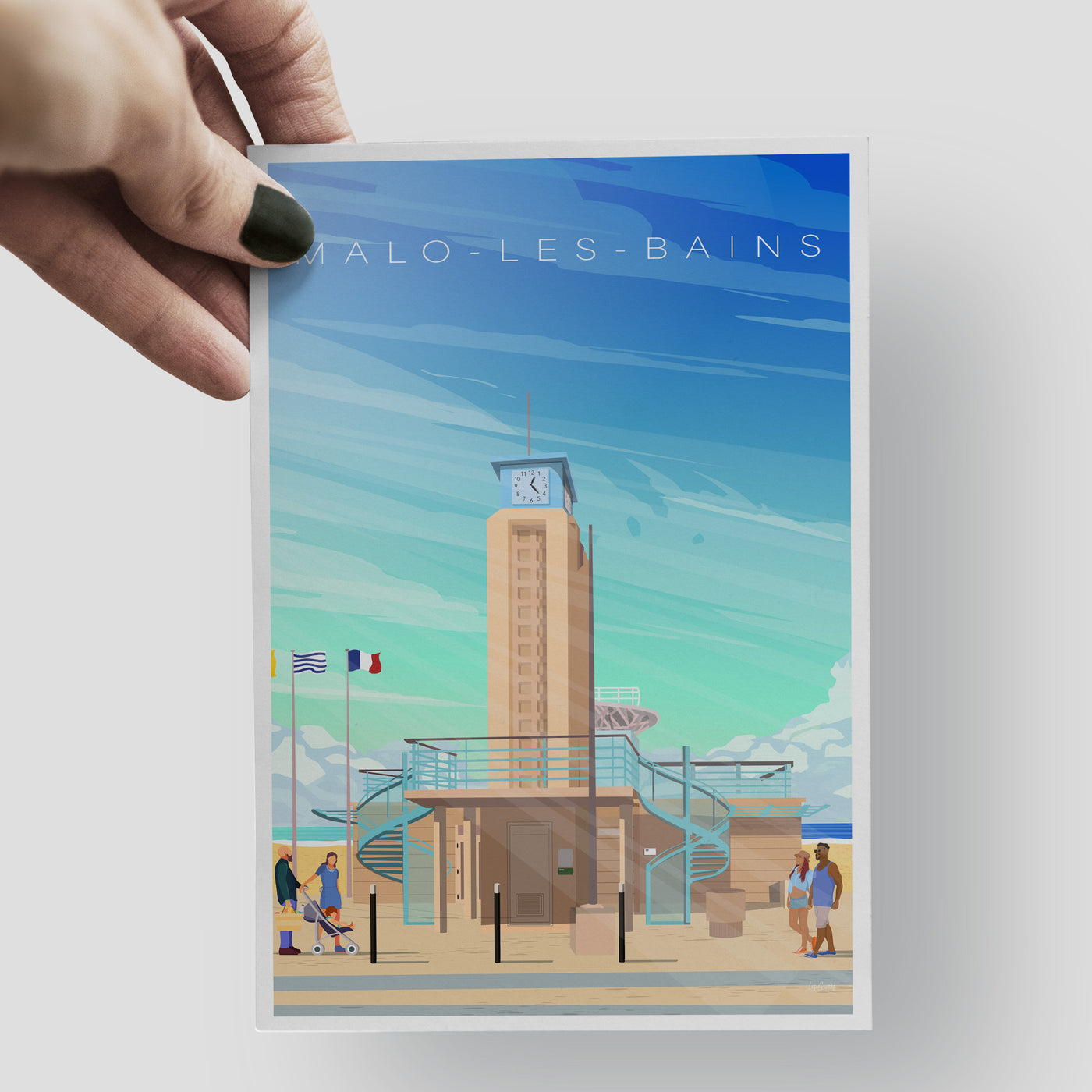 Carte Postale Malo Les Bains - Le Poste de Secours