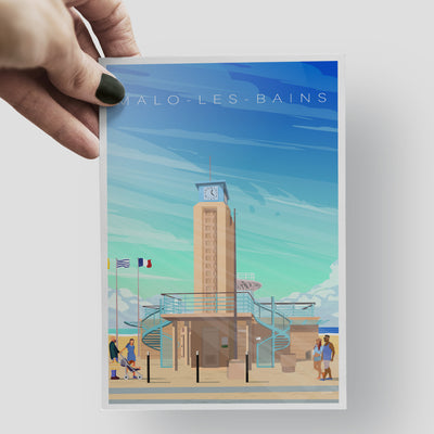 Carte Postale Malo Les Bains - Le Poste de Secours