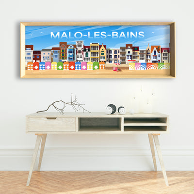 AFFICHE COLLECTOR MALO LES BAINS - LES KIOSQUES DE PLAGE