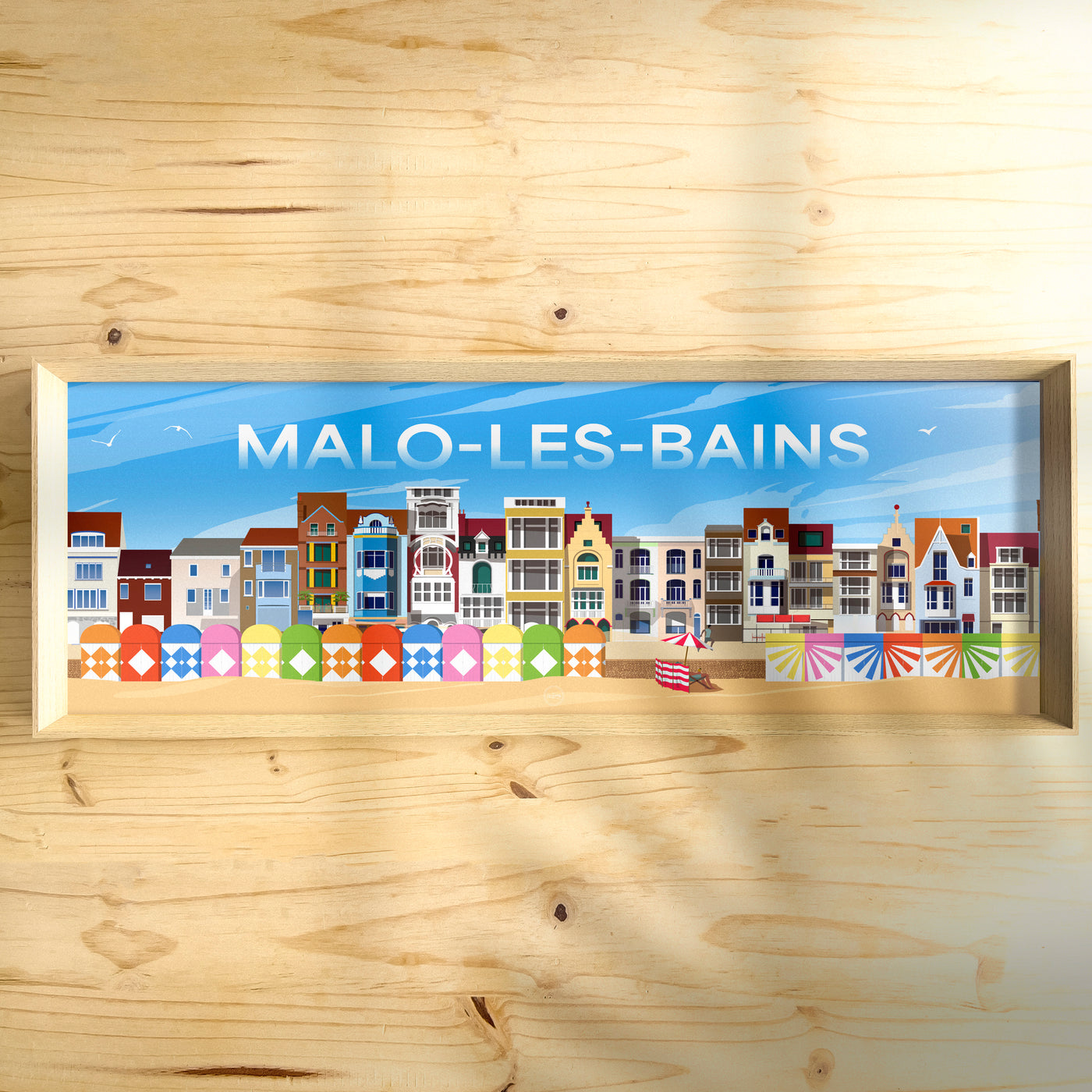 AFFICHE COLLECTOR MALO LES BAINS - LES KIOSQUES DE PLAGE