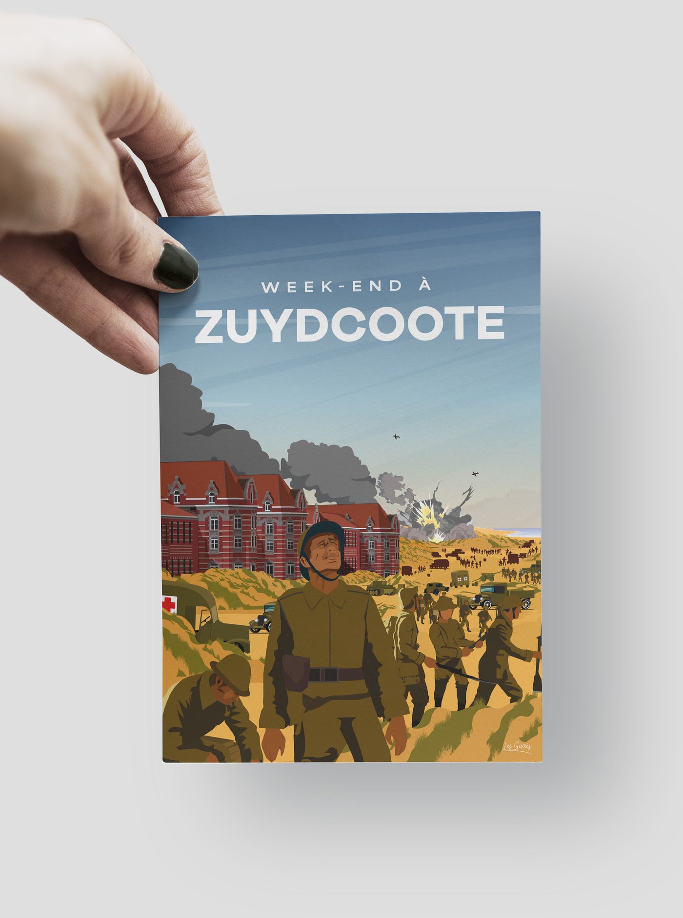 Carte Postale Week-end à Zuydcoote - Guerre