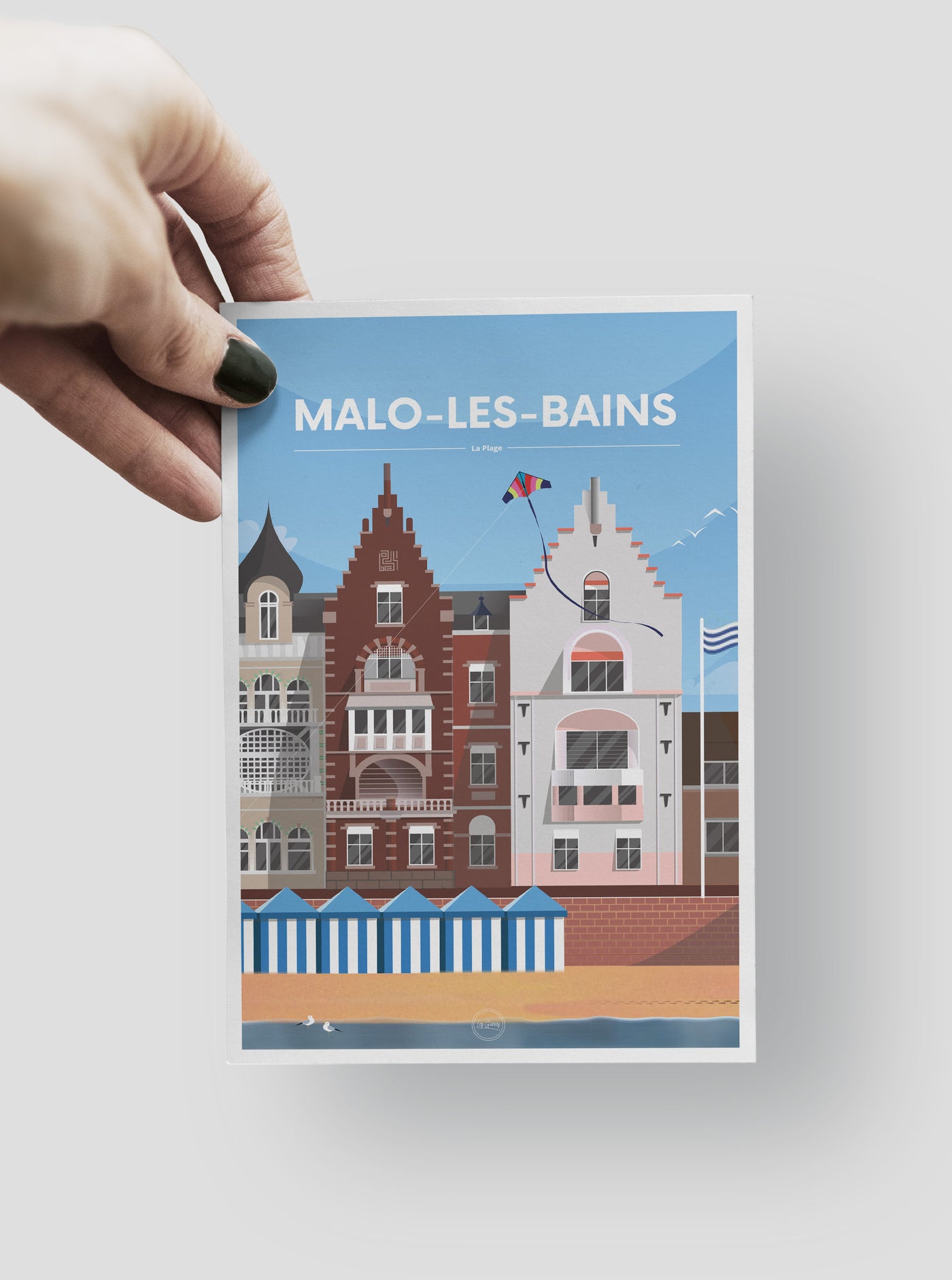 Carte Postale Malo Les Bains - La Plage