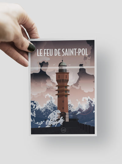 Carte Postale Dunkerque - Le Feu de Saint Pol