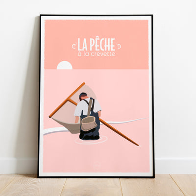 AFFICHE LA PÊCHE A LA CREVETTE