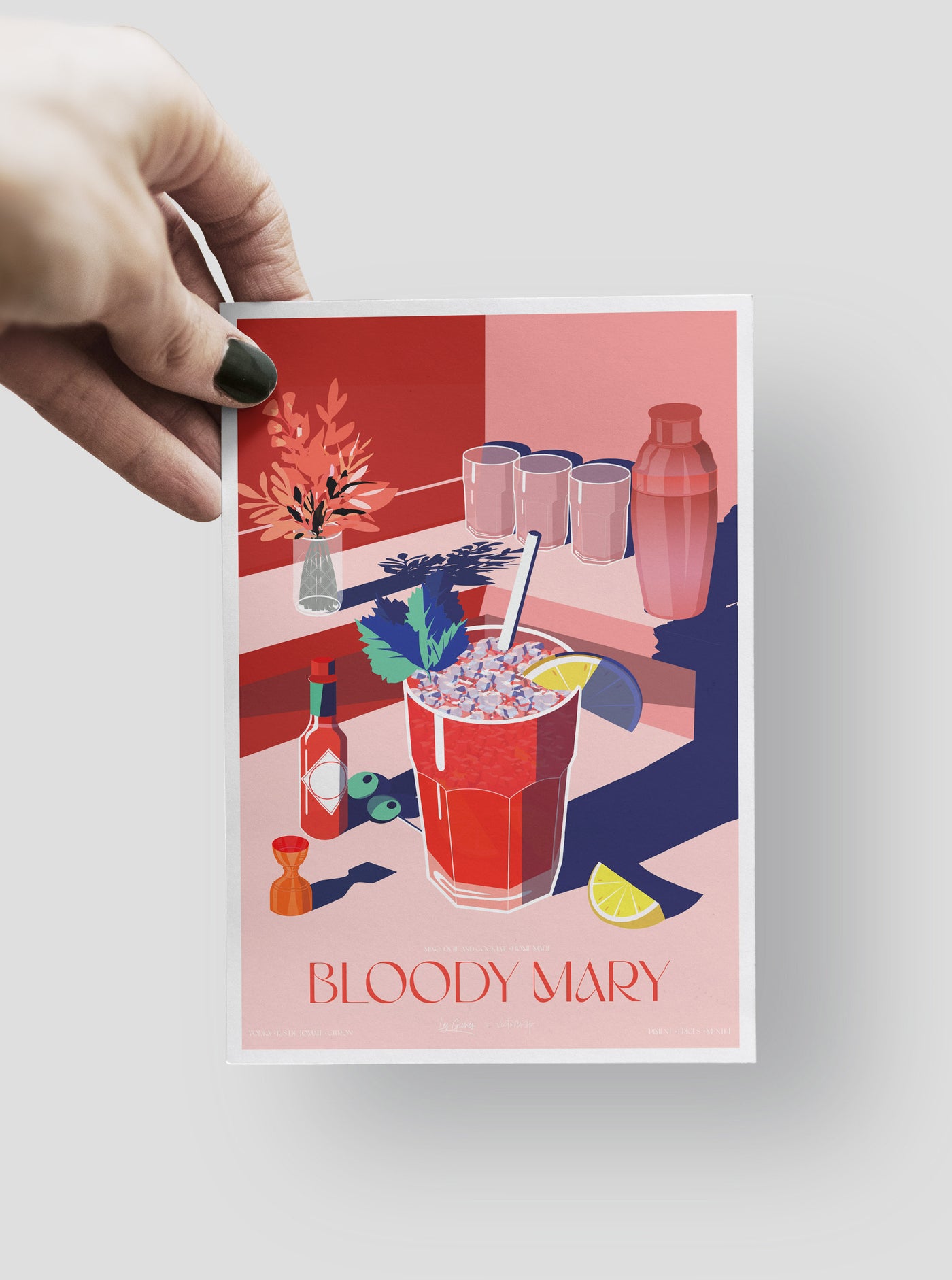 Carte Postale Cocktail - Bloody Mary