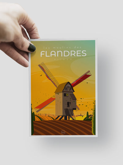 Carte Postale Les Moulins Des Flandres